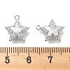 Brass Micro Pave Clear Cubic Zirconia Pendants KK-M102-29P-3