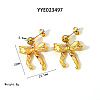 Elegant 304 Stainless Steel Bowknot Stud Earrings CR5364-5-2