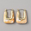 Acrylic Rectangle Hoop Earrings EJEW-WH0012-039D-1