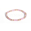 Natural Rose Quartz Bead Stretch Bracelets PW-WG50993-01-1