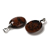 Natural Mahogany Obsidian Pendants G-Z055-03P-22-2