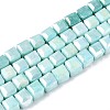Anti-Tarnish Electroplate Glass Beads Strands GLAA-T025-8mm-10E-1