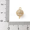 Brass Micro Pave Cubic Zirconia Magnetic Clasps KK-U052-15G-3