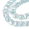 Electroplate Transparent Crackle Glass Beads Strands EGLA-Q135-02A-B02-3