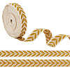 about 10.5~11 yards Ethnic Style Polycotton Jacquard Leaf Ribbons OCOR-GO0001-15C-1