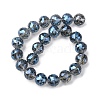 Transparent Electroplate Glass Beads Strands EGLA-N002-34G-F04-4