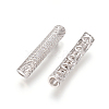 Brass Micro Pave Clear Cubic Zirconia Beads ZIRC-L088-16B-P-2