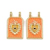 Brass Enamel Pendants KK-B157-28B-G-1
