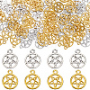 SUNNYCLUE 100Pcs 2 Colors Tibetan Style Alloy Pendants TIBEP-SC0002-78-1