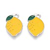Fruit Alloy Enamel Charms PALLOY-S058-01P-13-2