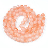 Baking Paint Imitation Jade Glass Round Bead Strands X1-DGLA-N003-8mm-08-2