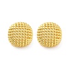 Rack Plating Half Round Brass Stud Earrings EJEW-M029-08G-1