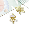 Jellyfish Golden Alloy Pendants PW-WGE540B-06-1