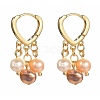 Natural Freshwater Pearl Hoop Earrings for Women EJEW-JE04630-01-1