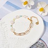 Sunflower Natural Shell Beads Bracelet BJEW-TA00027-2