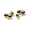 Brass Enamel Connector Charms KK-J302-09G-4