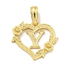 Heart Brass Pendants KK-I714-04G-Y-1