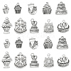 100Pcs 10 Styles Tibetan Style Alloy Pendants TIBEP-CJ0002-35-1