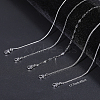 Globleland 10Pcs 5 Styles Titanium Steel Chain Necklaces for Women & Man NJEW-GL0001-03-2