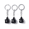 Natural Obsidian Keychains KEYC-P011-04P-07-1