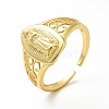 Brass Virgin Mary Open Cuff Ring RJEW-A008-05G-3