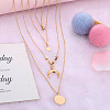 Alloy Moon Pendant Multi Layered Necklaces for Women FS-WGBB73B-01-2