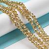 Electroplate Transparent Glass Beads Strands EGLA-A034-T4mm-H18-4