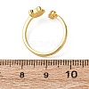 Brass Micro Pave Cubic Zirconia Cuff Rings for Women RJEW-K309-39C-G-5