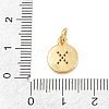 Brass Micro Pave Clear Cubic Zirconia Charms CU-CBA56CE-12G-X-3