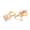 Natural Freshwater Pearl Hoop Earrings for Women EJEW-JE04630-01-3