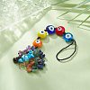 Handmade Evil Eye Lampwork Pendant Decorations HJEW-JM01053-03-3