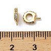 Horse Shoes Rack Plating Brass Micro Pave Cubic Zirconia Pendant Bails KK-S397-07A-3