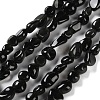 Natural Black Obsidian Beads Strands G-P497-01C-53-1