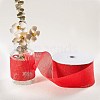 Polyester Imitation Burlap Ribbon OCOR-WH0032-21A-5