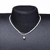 Glass Pearl Beads Pendants Necklaces NJEW-JN02564-5