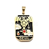 Tarot 304 Stainless Steel Enamel Pendants STAS-M119-09A-G-1