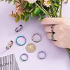 Unicraftale 16Pcs 8 Size 201 Stainless Steel Grooved Finger Ring for Women RJEW-UN0002-38M-2