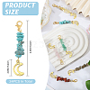 24Pcs 12 Style Alloy and Natural & Synthetic Gemstone Pendant Decorations HJEW-CA00052-2