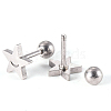 Tarnish Resistant 201 Stainless Steel Barbell Cartilage Earrings EJEW-R147-01-2