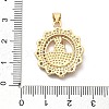 Rack Plating Brass with Cubic Zirconia Pendants KK-Q017-06A-G-3