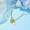 Brass Paperclip Chain Necklaces NJEW-JN04842-2