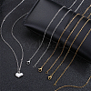 Beebeecraft 20Pcs 2 Colors Ion Plating(IP) 304 Stainless Steel Cable Chain Necklaces Set MAK-BBC0001-11B-4