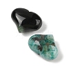 Natural Druzy Agate(Dyed & Heated) Heart Palm Stone G-Q021-01A-2