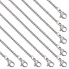 SUNNYCLUE 20Pcs Women's 304 Stainless Steel Curb Chain Necklaces Set STAS-SC0008-07-1