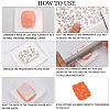 CRASPIRE 20 Sheets 4 Style Flower Pattern Ceramics Clay Water Transfer Paper DIY-CP0010-36B-6