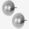 Simple Half Round 304 Stainless Steel Stud Earrings SA7392-1-1