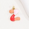 Alloy Enamel Pendants ENAM-S023-01G-Z-1