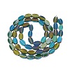 Painted Transparent Glass Beads Strands GLAA-E033-06C-07-2