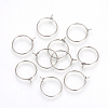 Tarnish Resistant 304 Stainless Steel Hoop Earrings LS-STAS-R071-40-1