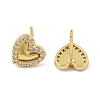 Brass Micro Pave Clear Cubic Zirconia Stud Earrings EJEW-R016-26G-05-4